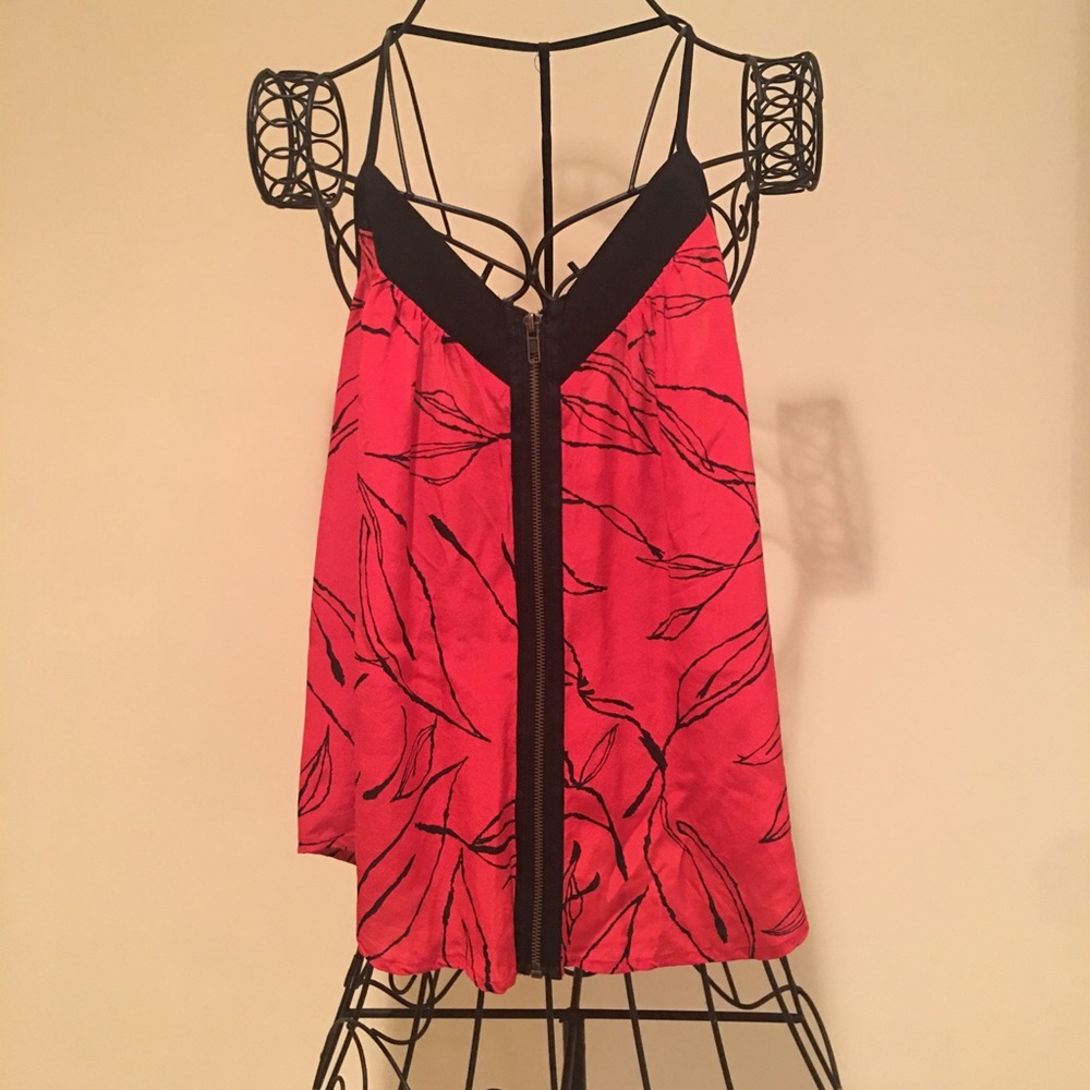 Silence + Noise - Red & Black Print Tank